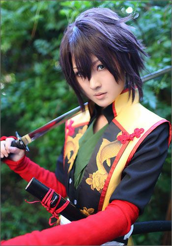 沖田総司 洋装 コスプレ 上下 フルセット ウィッグ付 薄桜鬼 コスプレ衣装制作・販売 Fairyフェアリー / 191:薄桜鬼 沖田総司(洋装